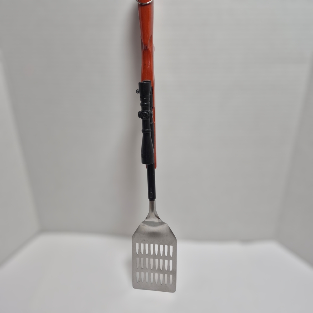 Novelty Bolt Action Rifle BBQ Spatula - 18" Stainless Steel Grilling Tool New - Picture 2 of 7